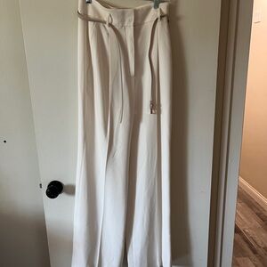 MaxMara Studio High Waisted Cream Trousers